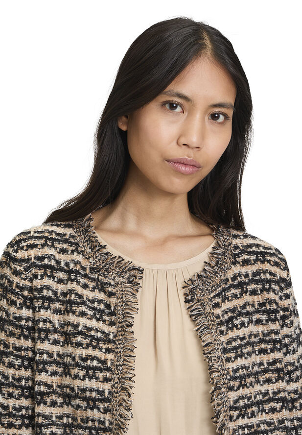 Betty Barclay Strickjacke Kurz Black-beige