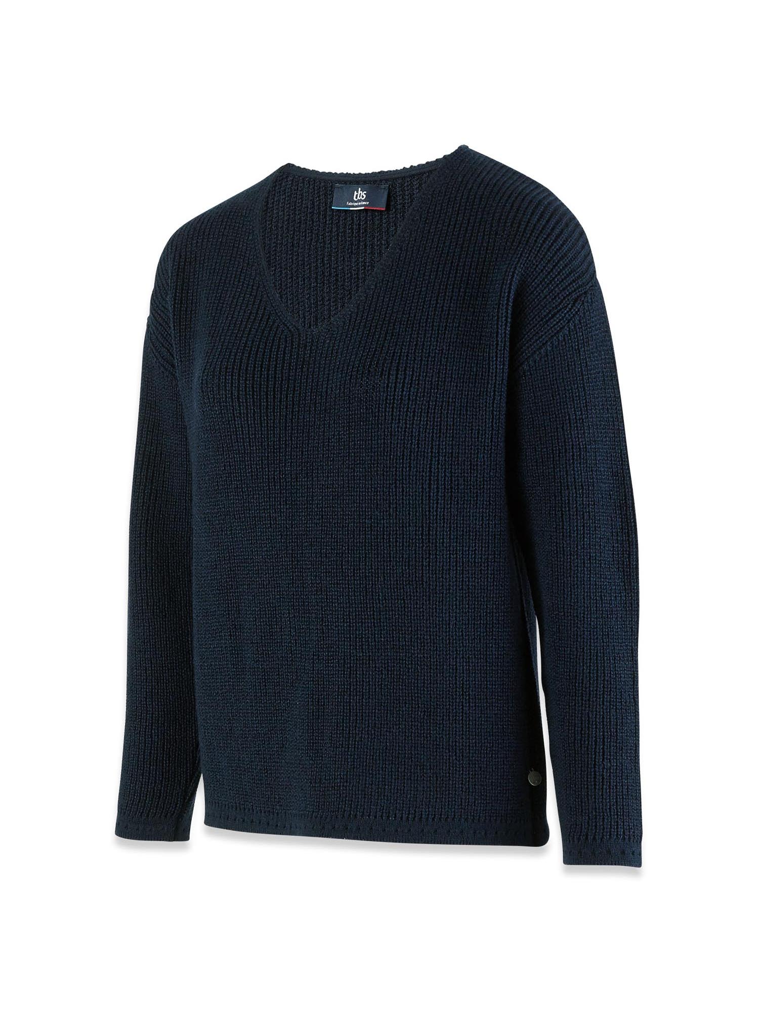 Pull Femme Marine Laine Mérinos Made In France