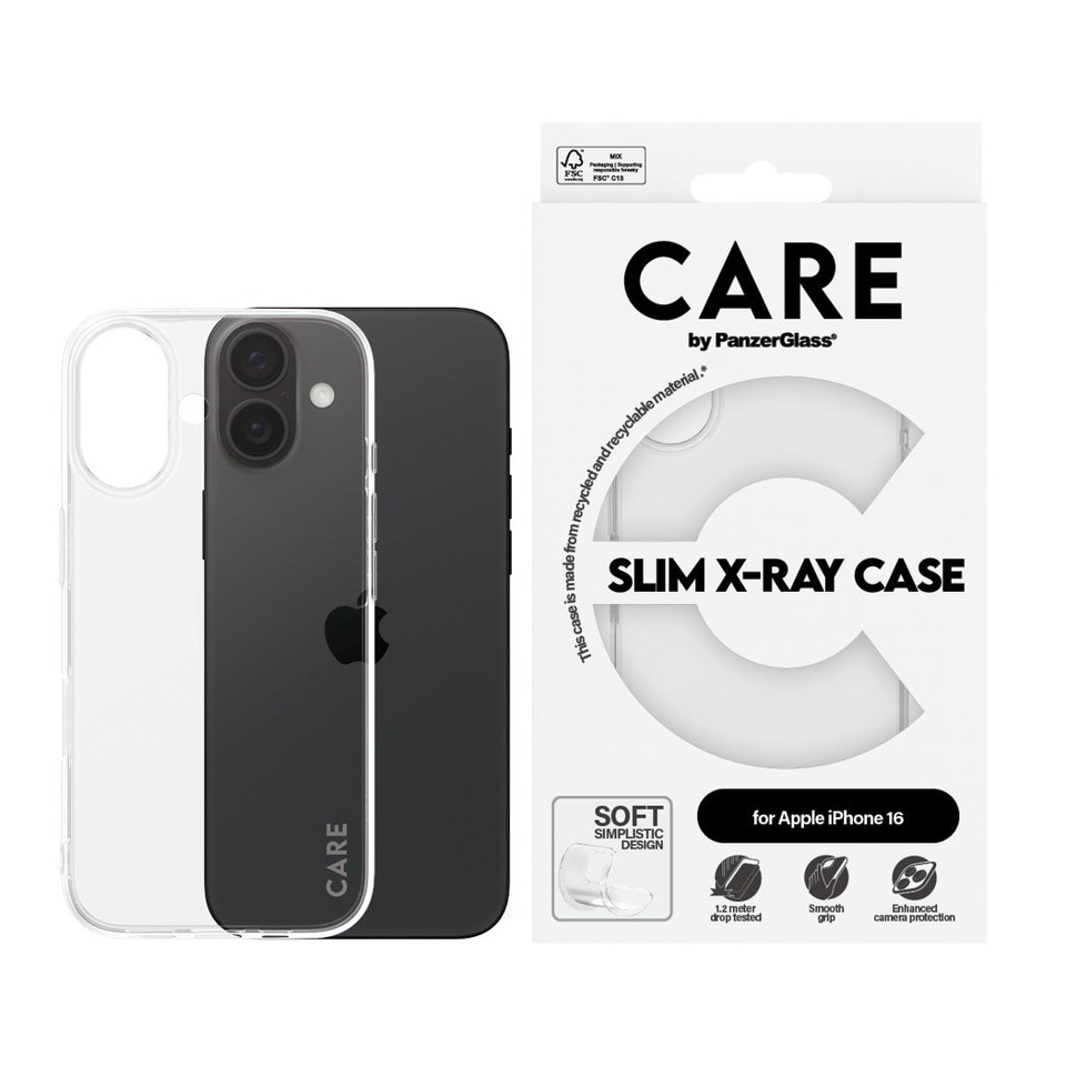 CARE by PanzerGlass - Cover - Transparent- iPhone 16