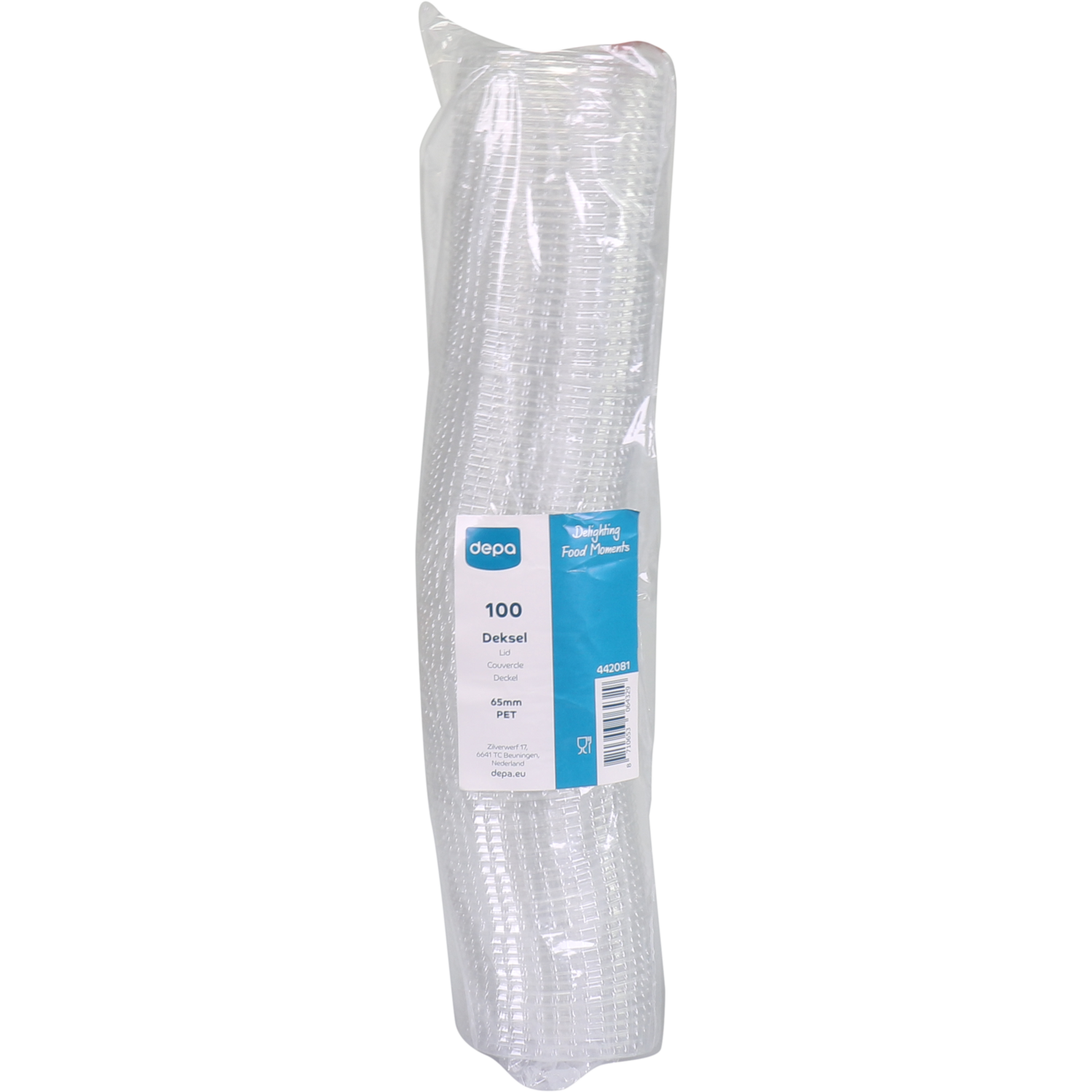 Depa Deksel, sauscup, PET, Ø65mm, transparant