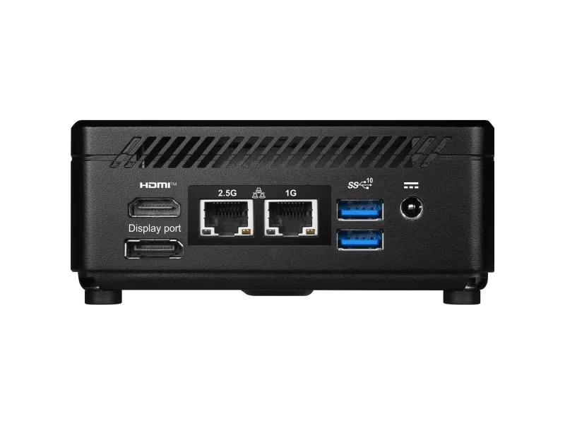 MSI Cubi 5 12M 001BEU - Barebone - mini PC FCBGA1744 Socket - 1 x Core i7 1255U / op til 4.7 GHz - RAM 0 GB - Intel Iris Xe Graphics - IEEE 802.11ax (Wi-Fi 6E), Gigabit Ethernet, 2.5 Gigabit Ethernet, Bluetooth 5.3 - sort