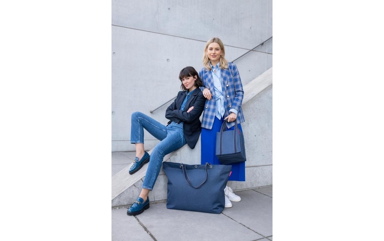 Tasche Classic Shopper XL Herringbone Dark BlueSchultertasche für jeden Tag
