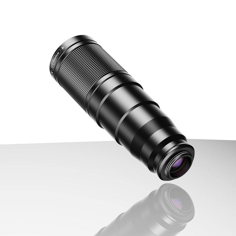 4in1 Smartphone Alu Kamera Teleskop Objektiv Televorsatz mit 22-facher Vergrösserung / 205° Fisheye / 25x Macro / 120° Weitwinkel   Stativ
