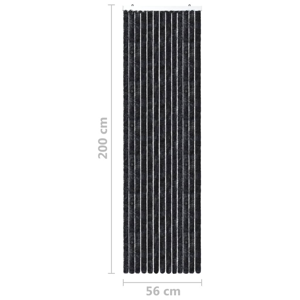 Moustiquaire anthracite 56x200 cm chenille