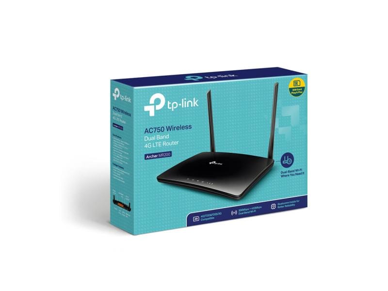 TP-Link LTE-Router Archer MR200 WLAN-Router mit integriertem 4G/LTE-Modem