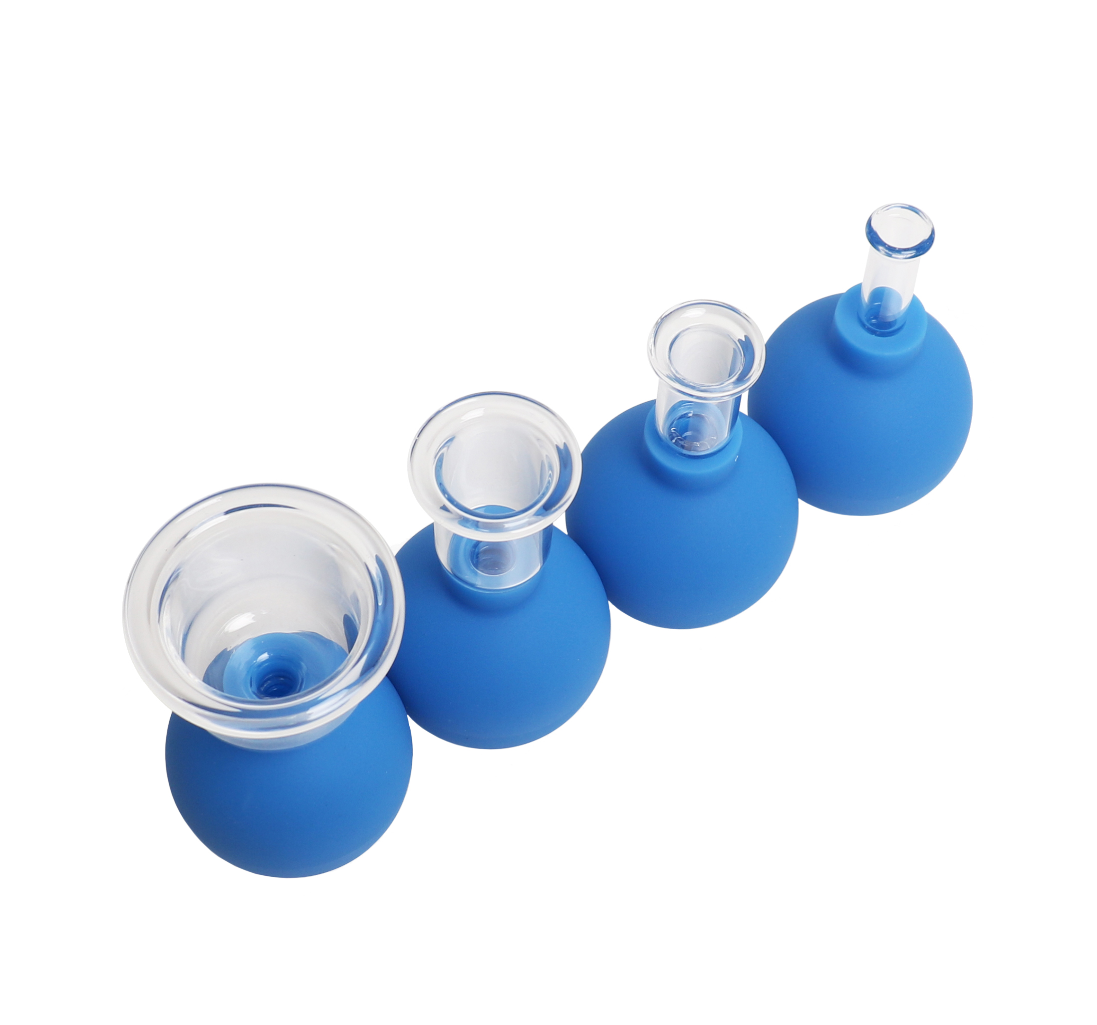 Schröpfgläser 4er Set blau