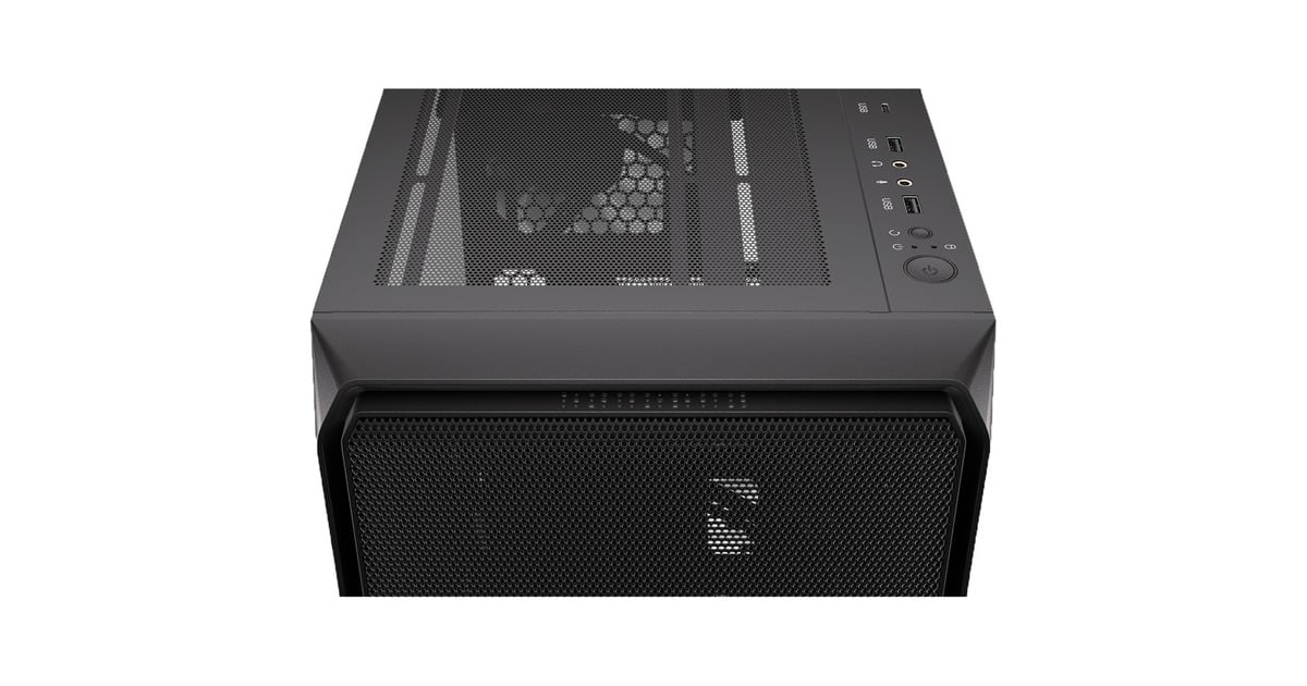 ENDORFYARX 500 Air big tower behuizing  (Zwart | 2x USB-A | 1x USB-C | Window)
