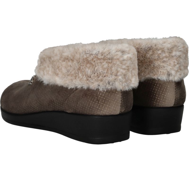 Belizia Pantoffels Taupe Dames