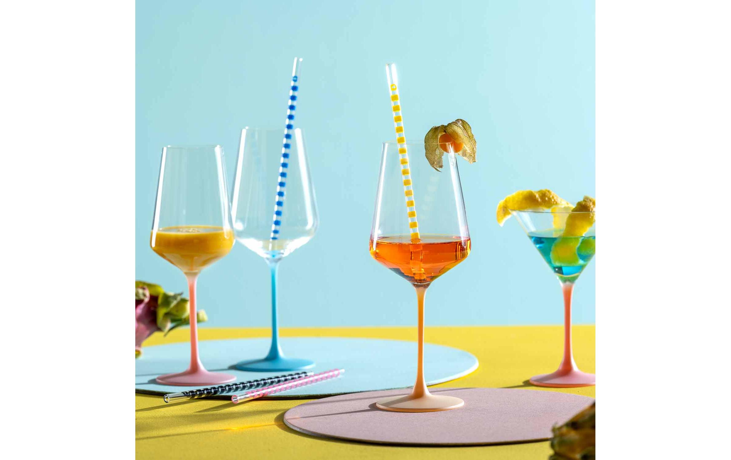 Cocktailglas Brera 230 ml, 6 Stück, Himmelblau/Pfirsich/RosaCocktailschale