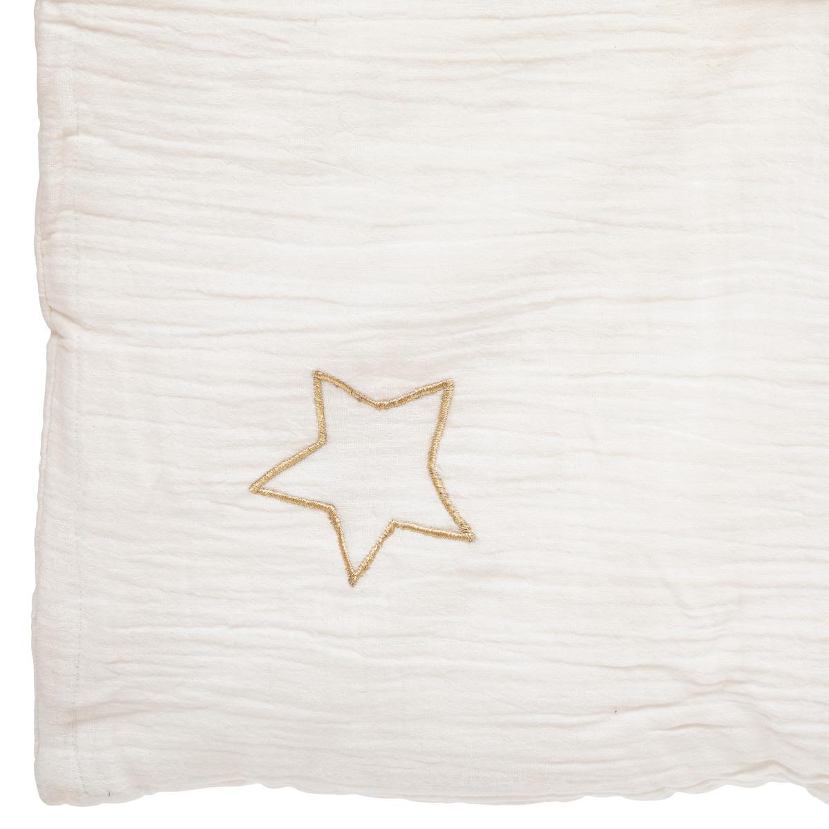 EDREDON DOUBLE GAZE COTON BLANC