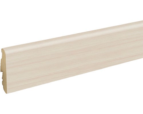 Plint van grenenhout, wit, FU060L, 19x58x2400 mm