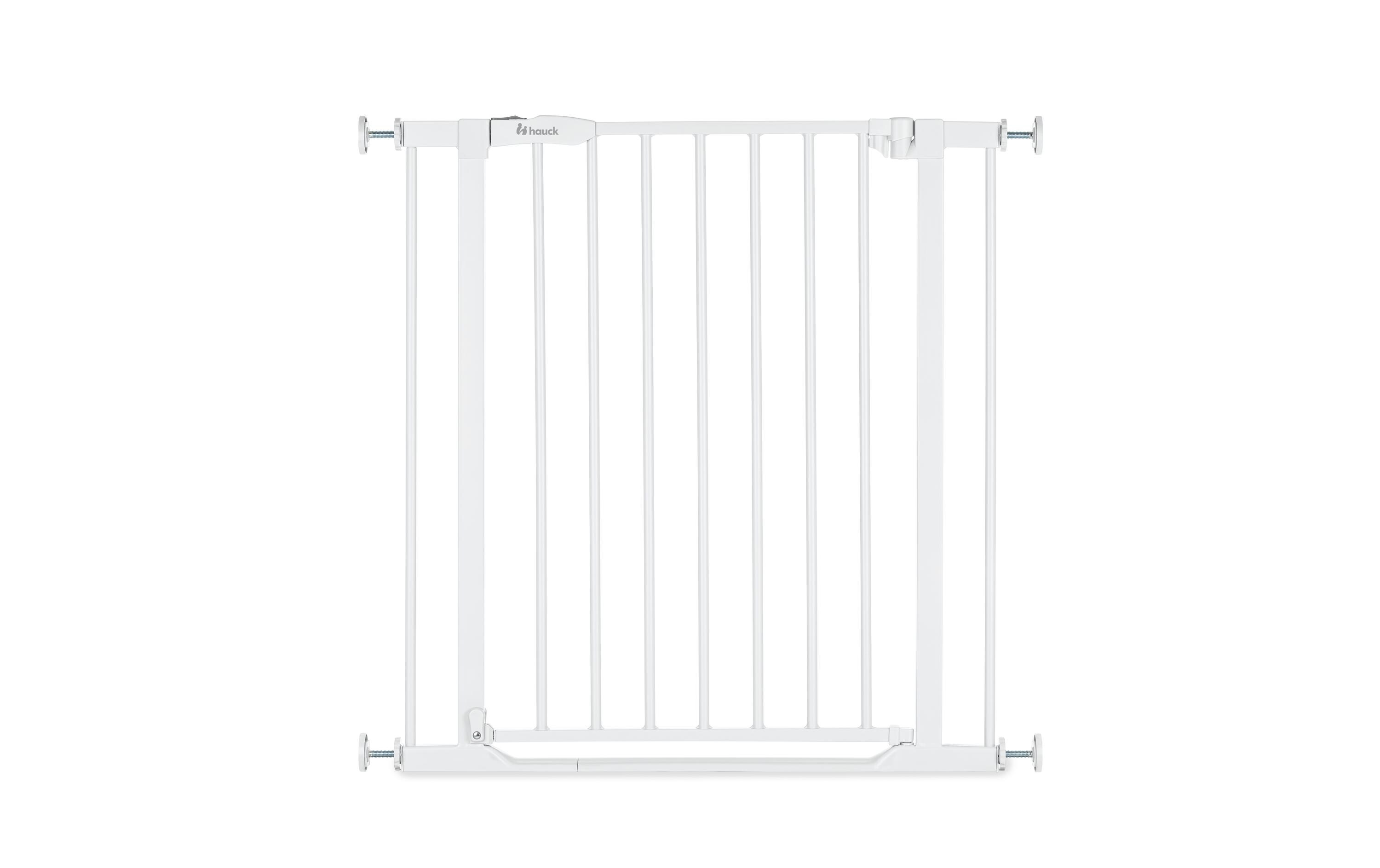 Türschutzgitter Clear Step 2 Weiss 75 cm - 80 cmBarrierefreies, manuell schliessendes Tür- und Treppenschutzgitter-Set