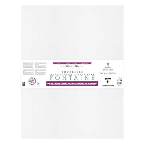 Clairefontaine Aquarellpapier FONTAINE Extra White feinkörnig