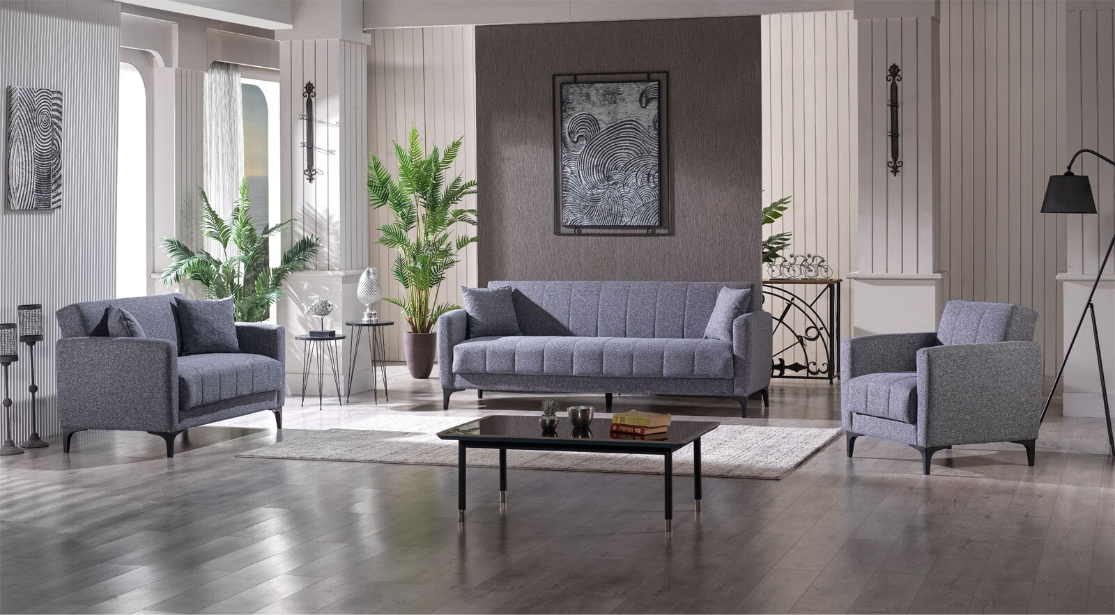 Sofa 2-Sitzer SEOUL grau