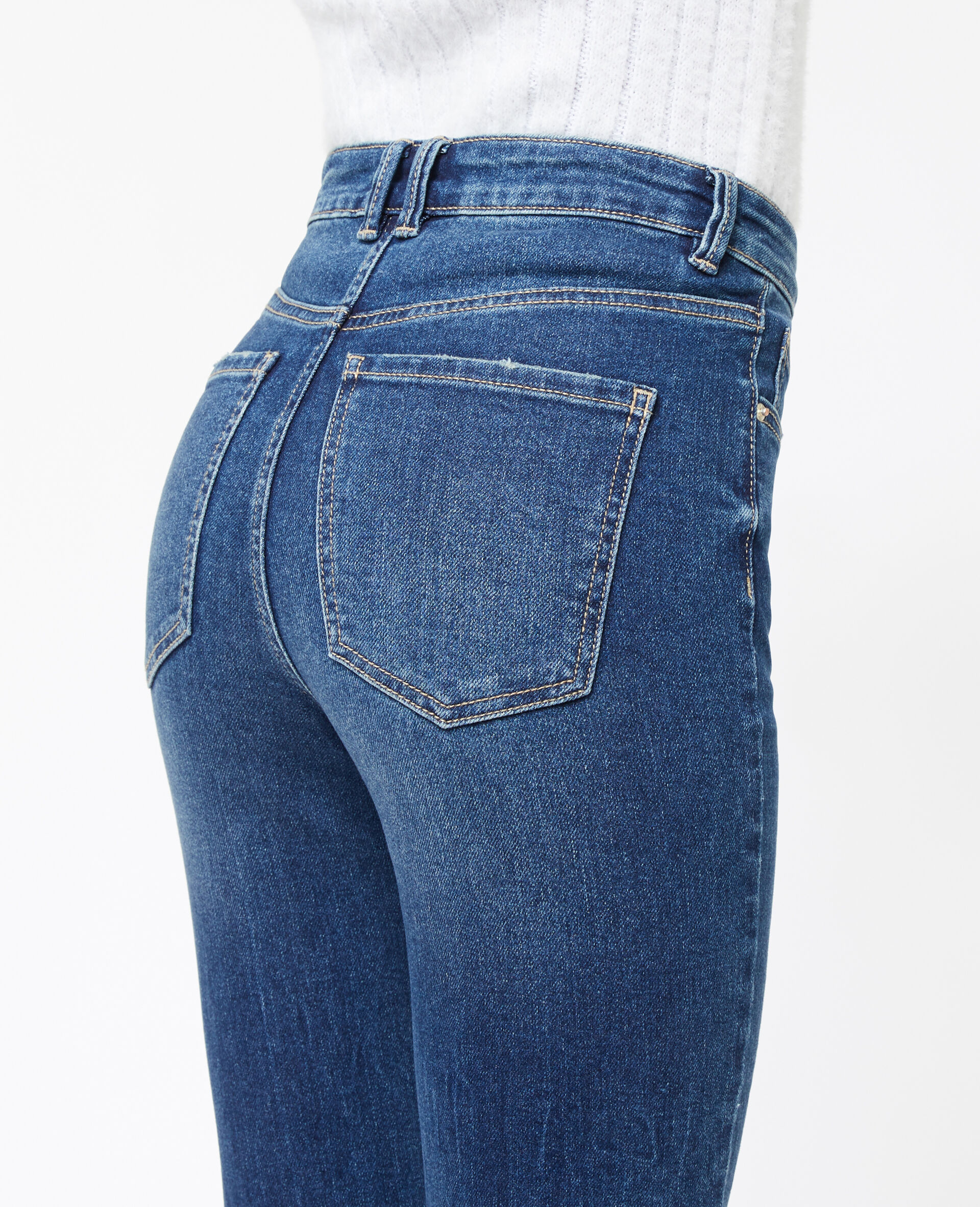 Jean skinny taille haute - Bleu marine
