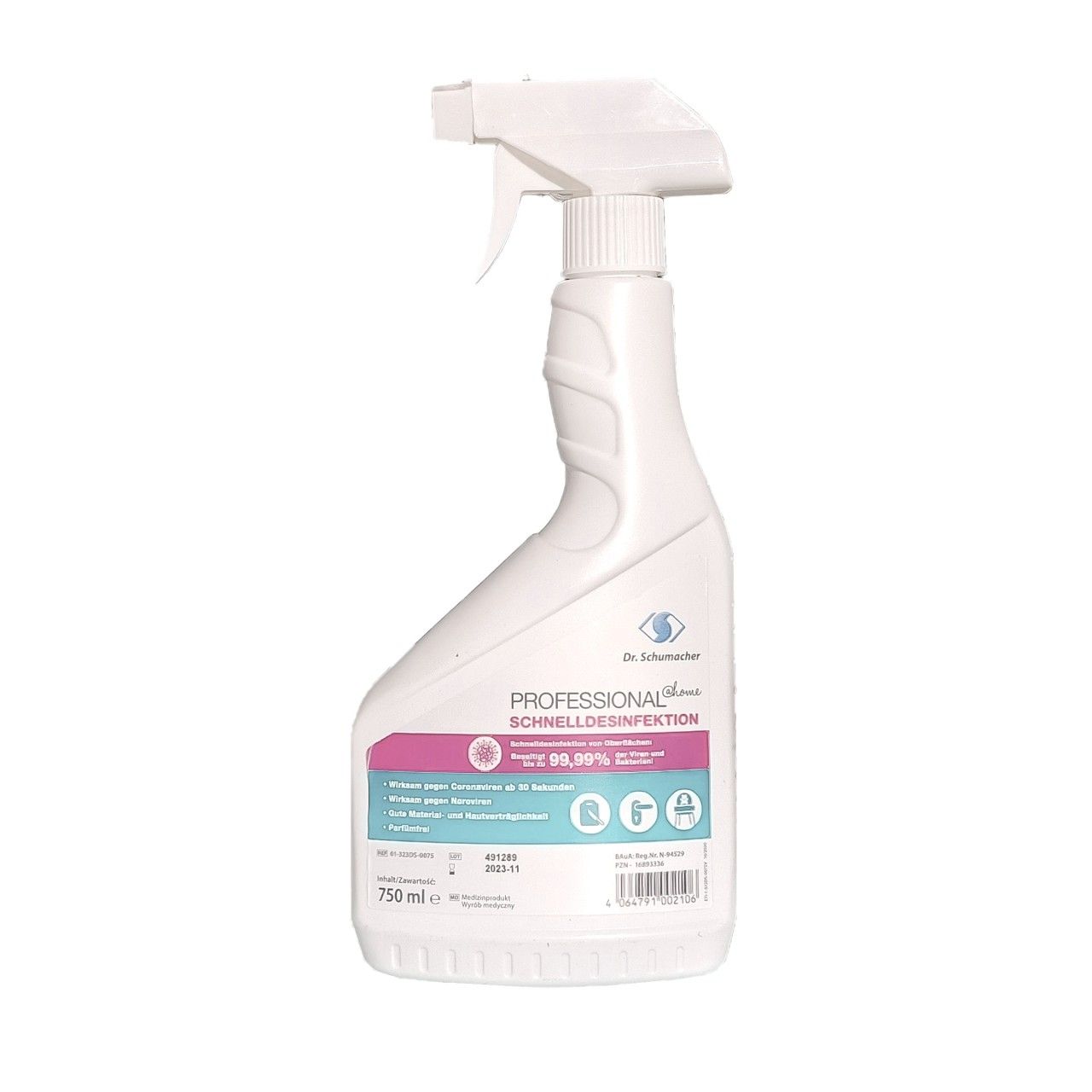 Dr. Schumacher Professional@home Flächen - Schnelldesinfektion