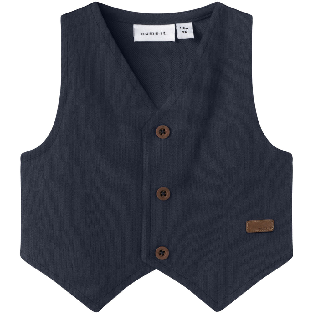 Køb Name It Navy Blazer Solid Nbmrobino Waistcoat