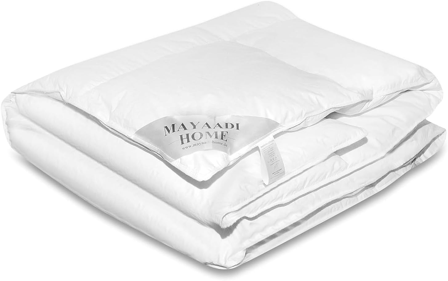 Mayaadi Premium Winter Daunendecke extra warm 155x220 cm - 2200g Bettdecke, 70% Daunen 30% Federn - 100% natürliche Baumwolle - Made in Europe - Steppdecke geeignet für Allergiker - MA85