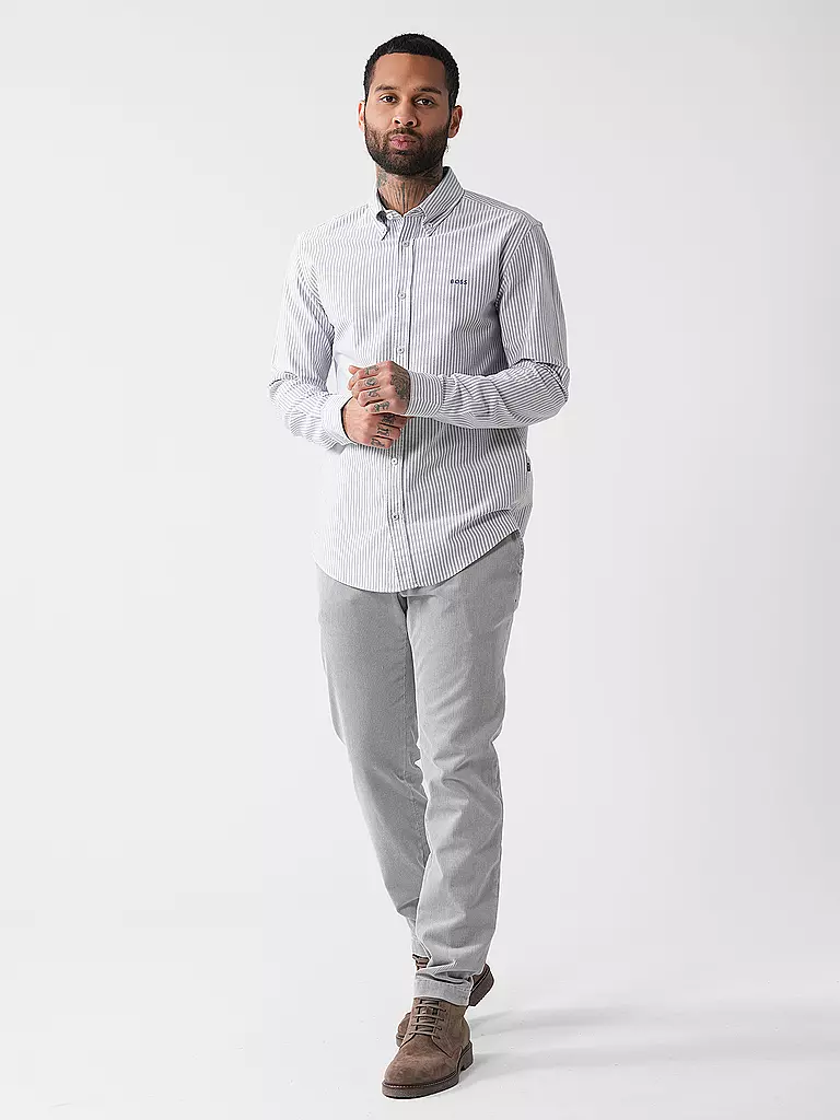BOSS Hemd Slim Fit H-ROAN dunkelblau
