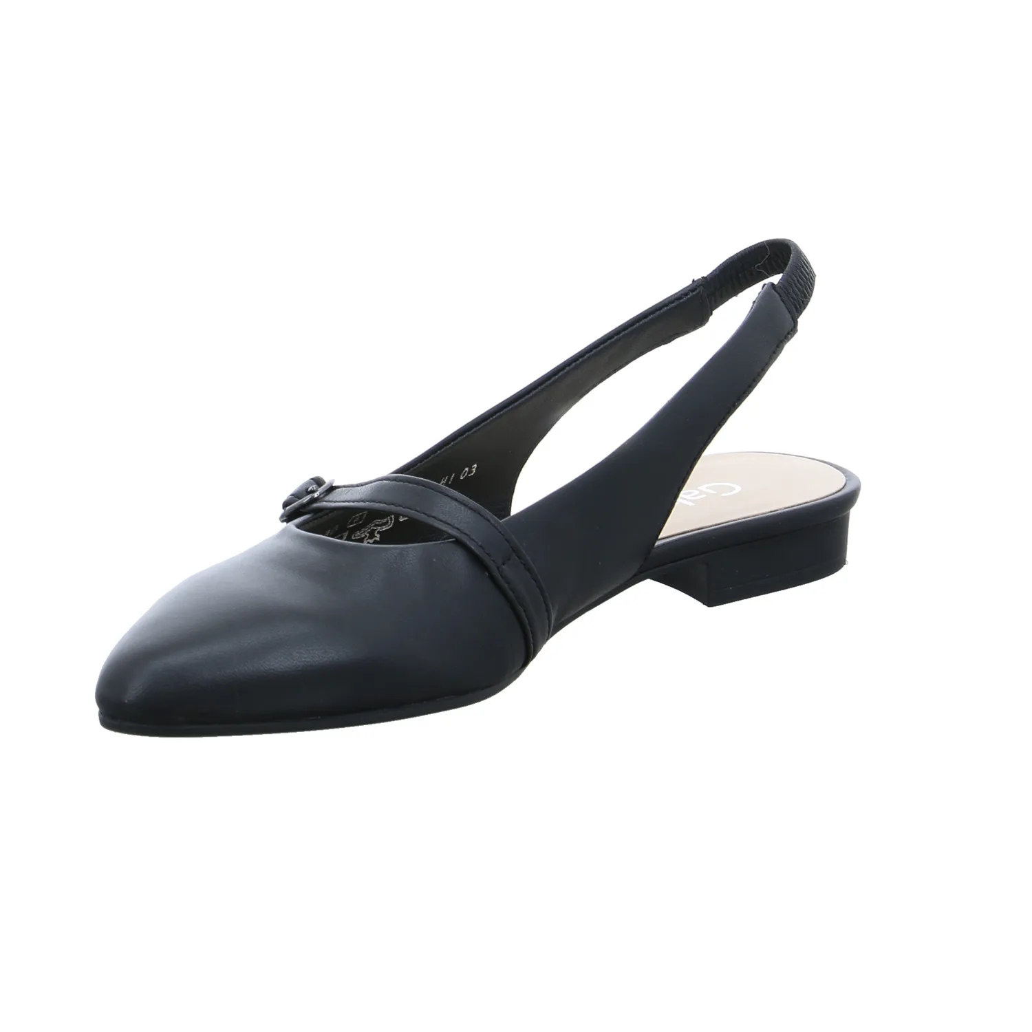 GABOR Slingpumps Schwarz Leder