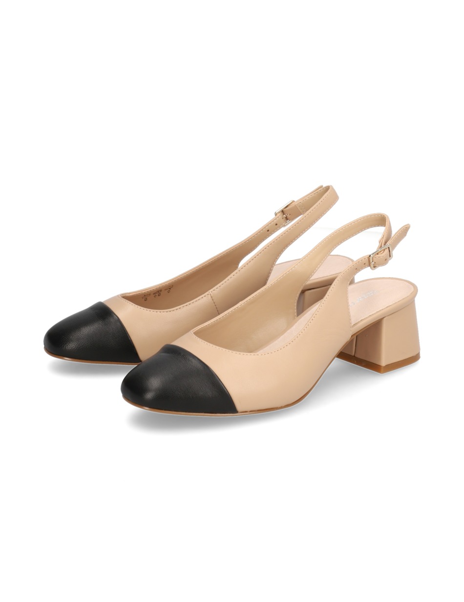 Glattleder Slingpumps
