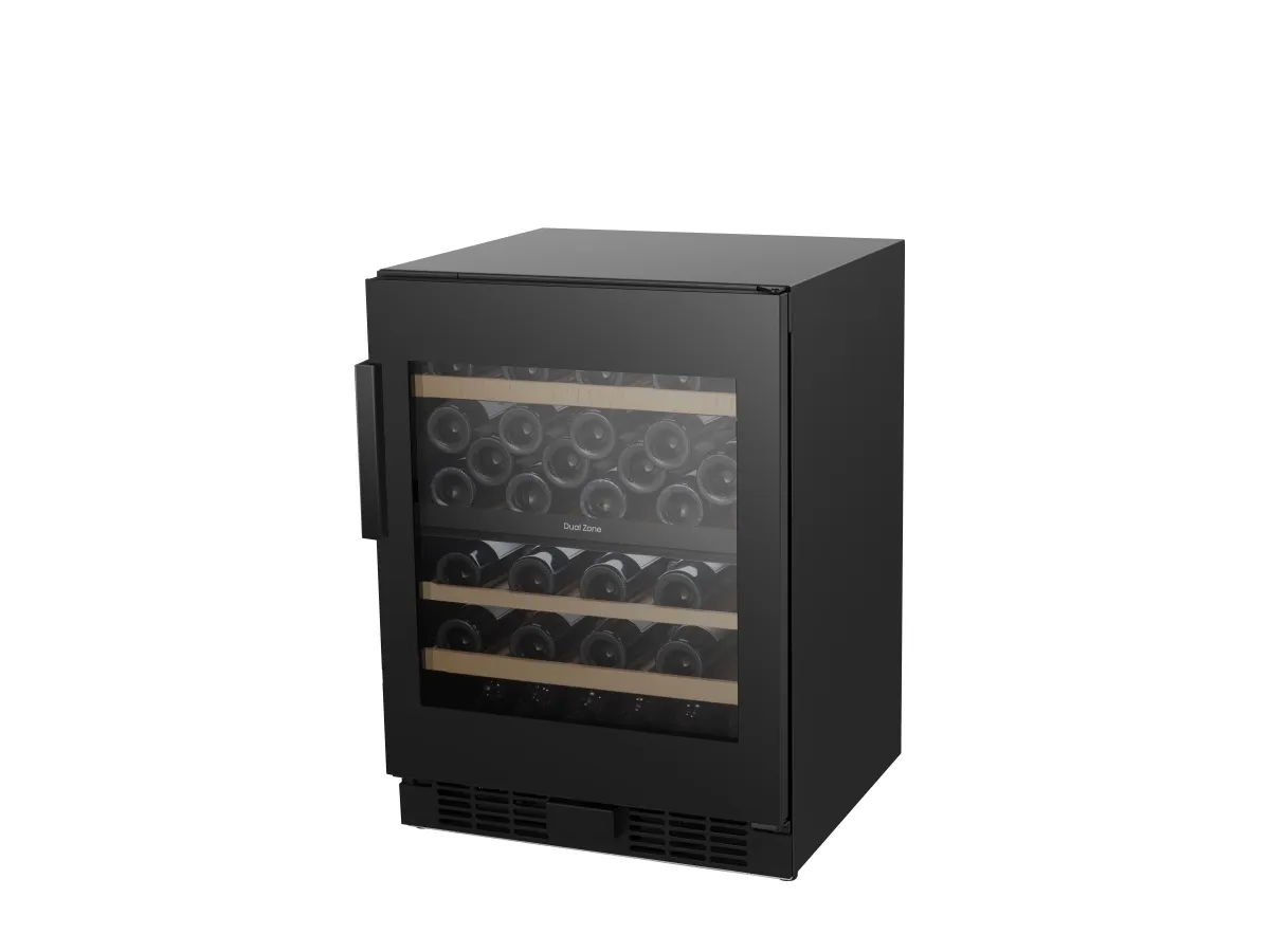 Hisense Vinskab - RW3N122GSLF CR, Vin køleboks, Indbygget, 46 flaske(r), F, Sort, Sort