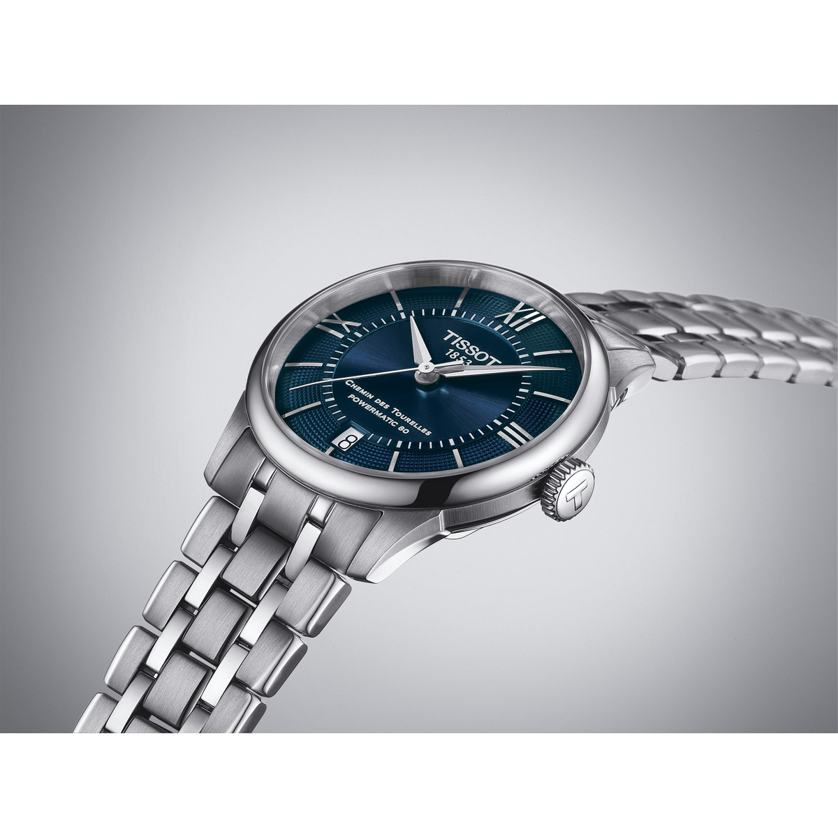 Montre TISSOT t-classic femme automatique bracelet acier gris