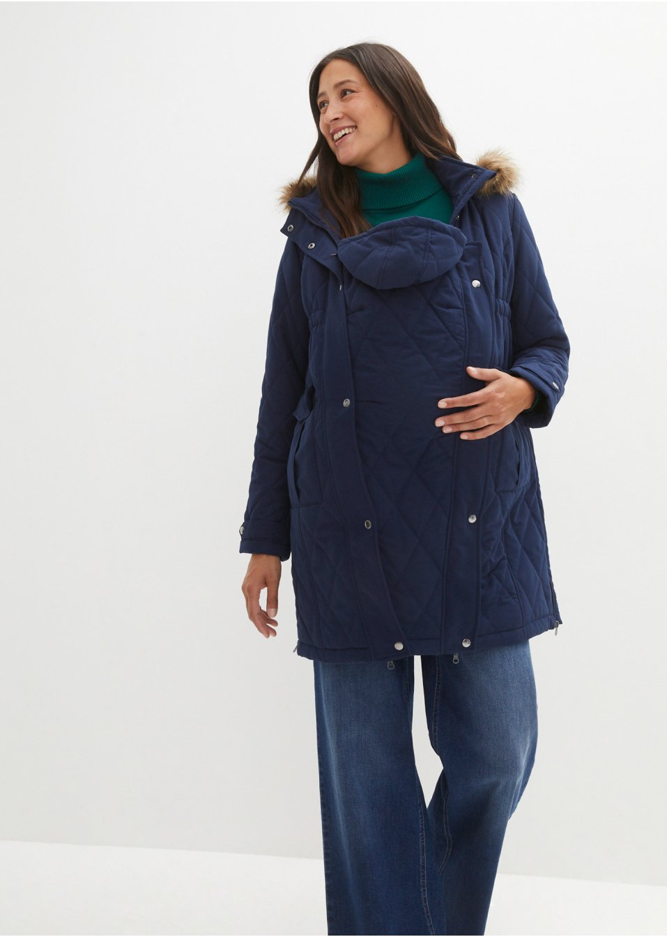 Parka matelassée de grossesse et de portage