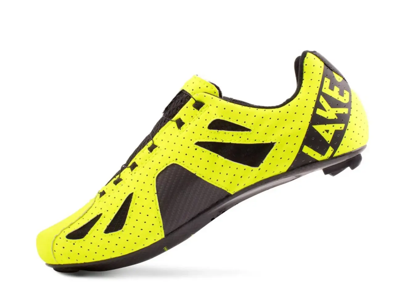 Lake CX302 Wielrenschoenen HiViz Geel/Zwart Heren