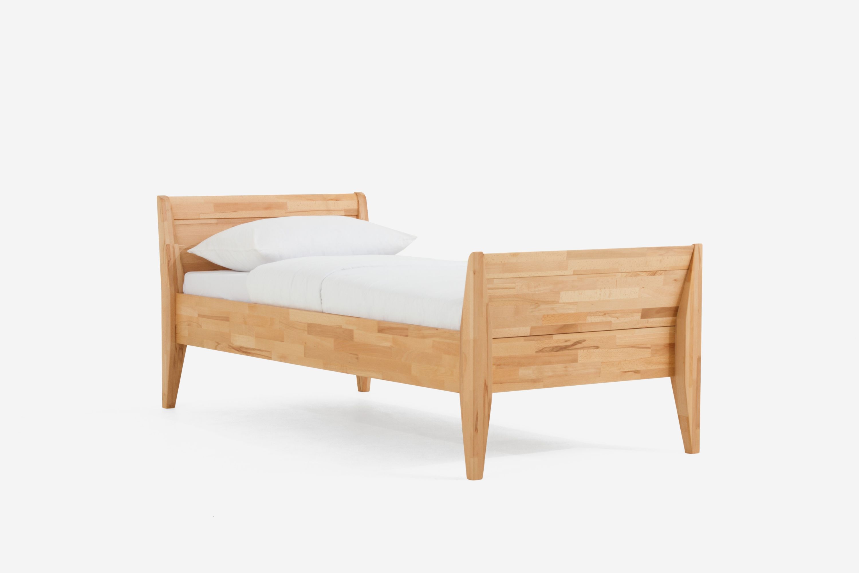 Holzbett Jasmine 120 x 190 cm Kernbuche geölt