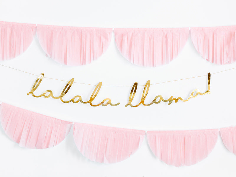 Banner Lalala Llama Goud 82cm