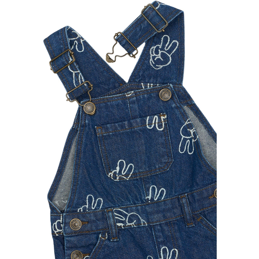 Køb THE NEW Siblings Medium Blue Denim AOP TNSTProsper Denim Dungarees