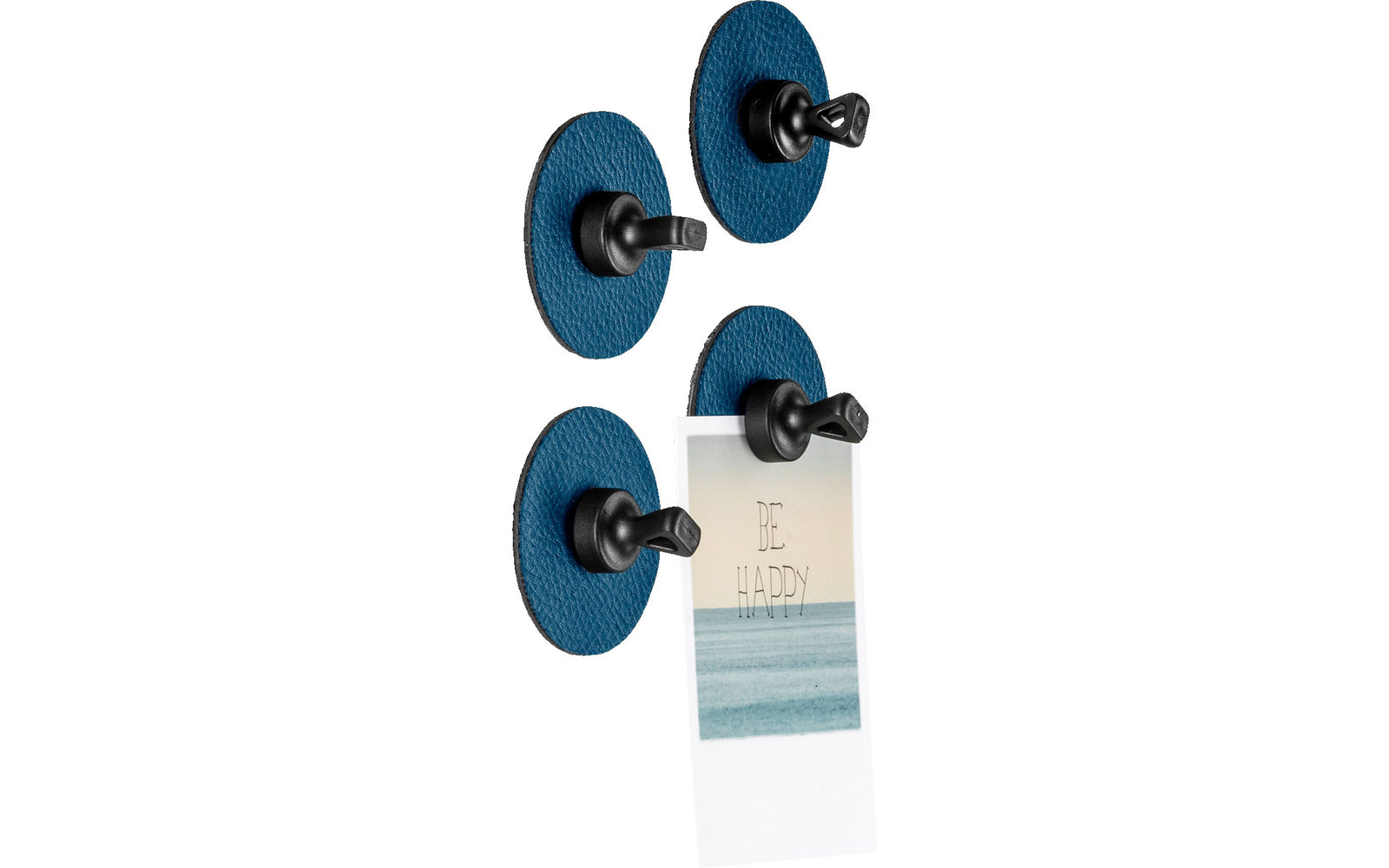 silwy® Flex Magnethaken inkl. Metall-Nano-Gel-Pads 5 cm 8-tlg. schwarz
