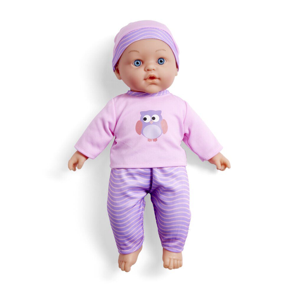 Poupon qui parle rose et violet 6 sons - 2 modèles