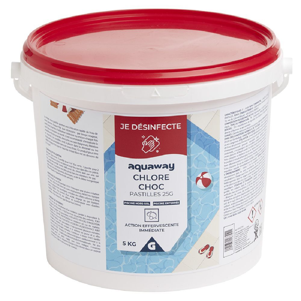 Chlore choc piscine pastilles 5kg