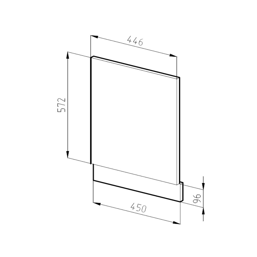 Vicco Geschirrspülerfront Blende Küchenzeile Landhaus R-Line 45 cm Anthrazit