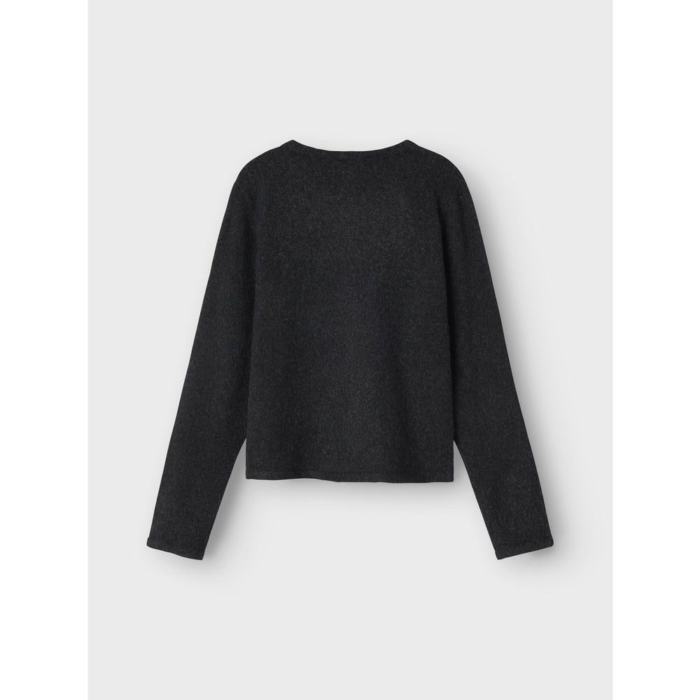 Køb Name It Dark Grey Melange Nkfsaluna Ls Strik Card Noos