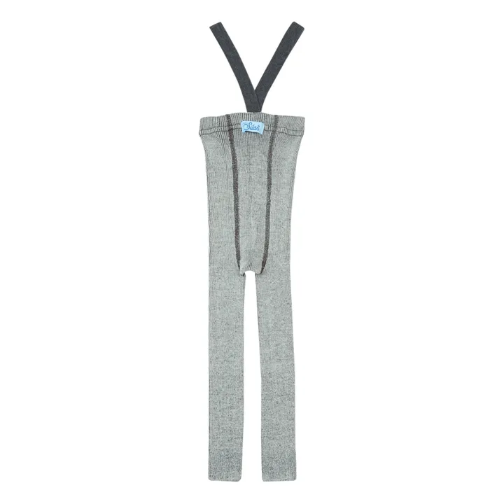 Silly Silas Collants à Bretelles Laine | Gris