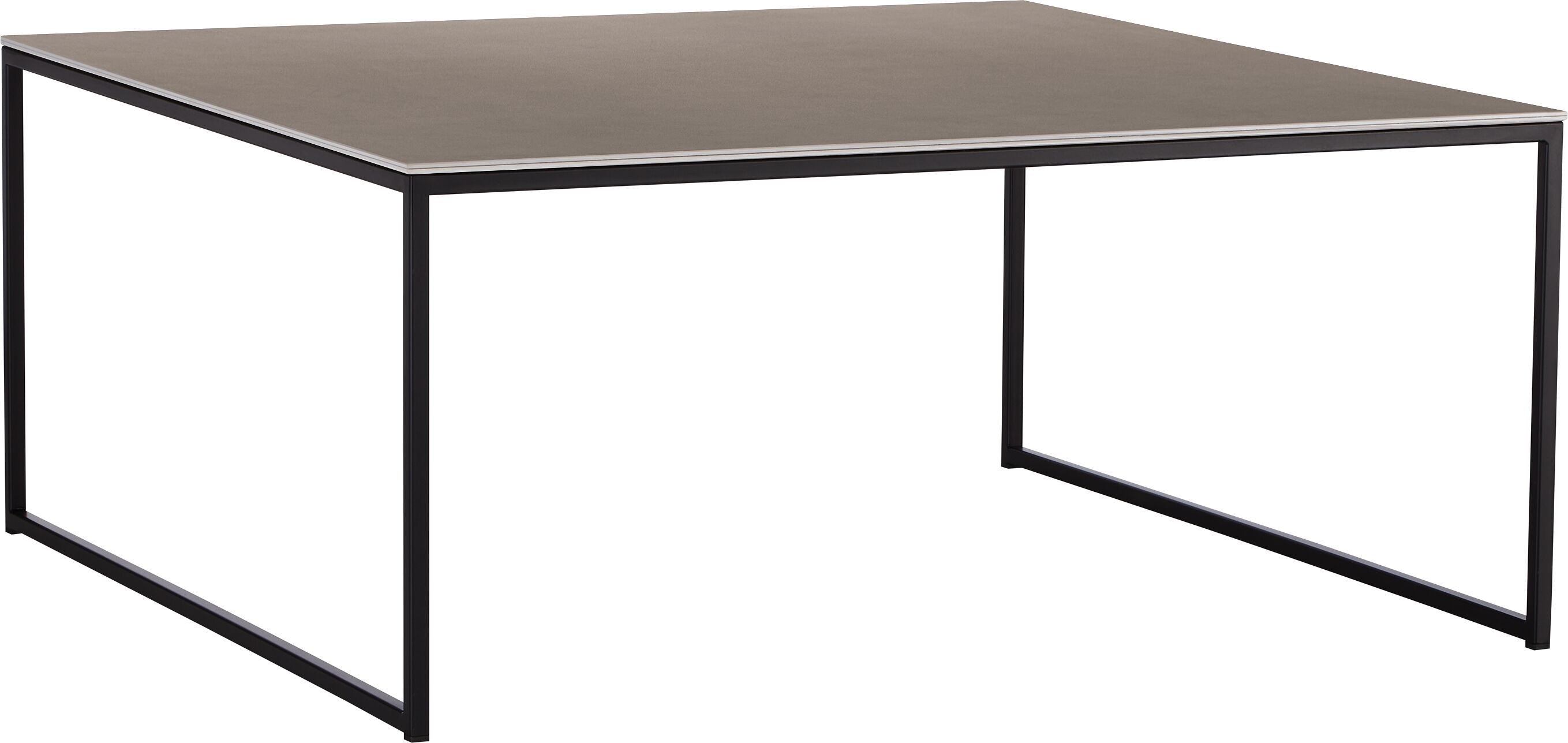 AVEA Salontisch - Beton hell / schwarz / B: 90.0 cm x T: 90.0 cm x H: 39.6 cm