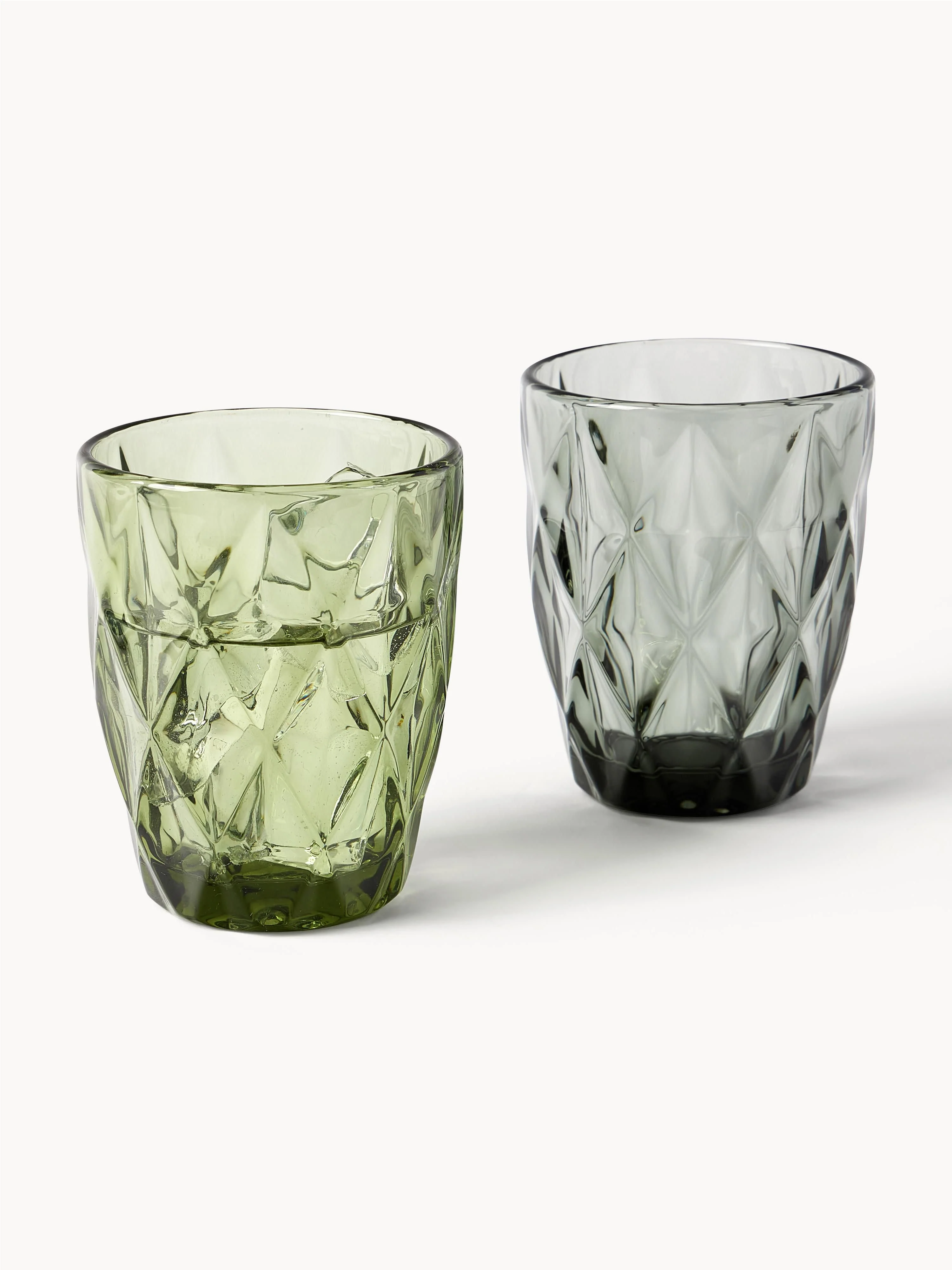 Drinkglazen Colorado met textuurpatroon, 4-delig