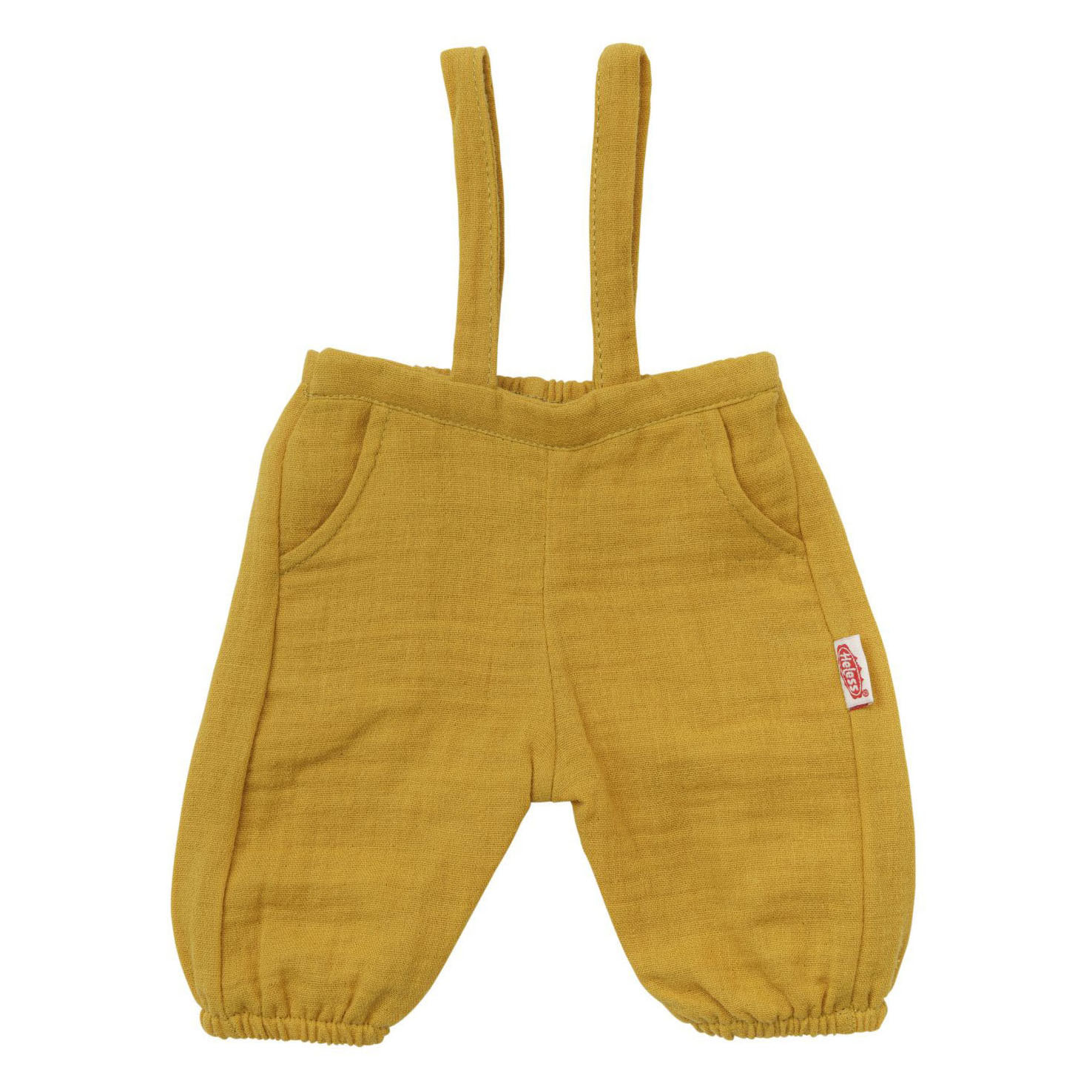 Poppen Tuinbroek Okergeel, 35-45 cm