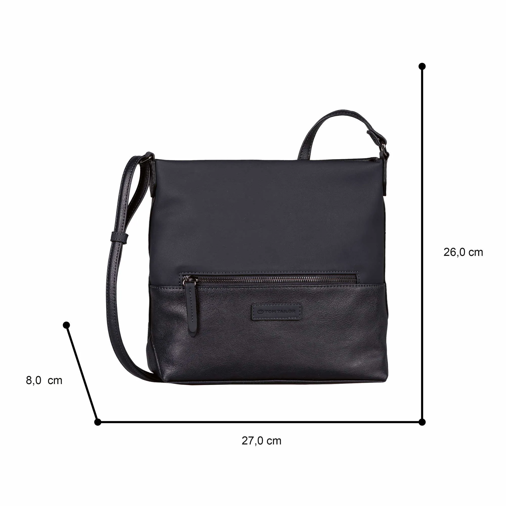 TOM TAILOR Beuteltasche Dunkelblau Lederimitat