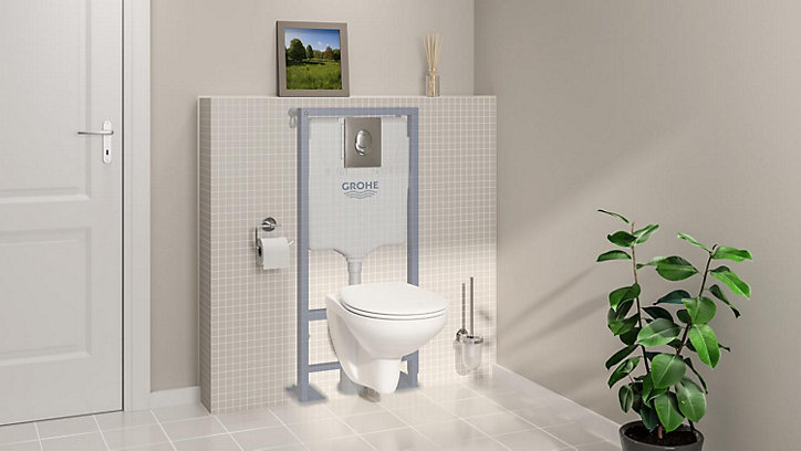 Pack WC suspendu sans bride sortie horizontale Grohe Solido Bau Air