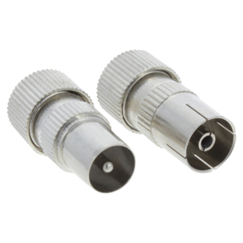 Q-Link coac stekker metaal recht male/female