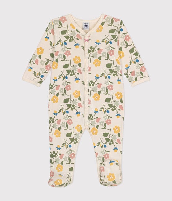 Pyjama imprimé  fleurs en coton bébé