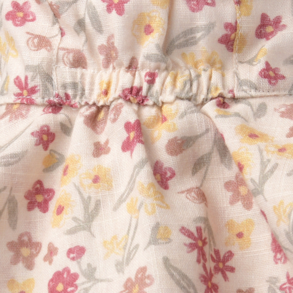 Topolino Pure Collection Mädchen Mütze mit Nackenschutz dunkelrot / creme / bunt