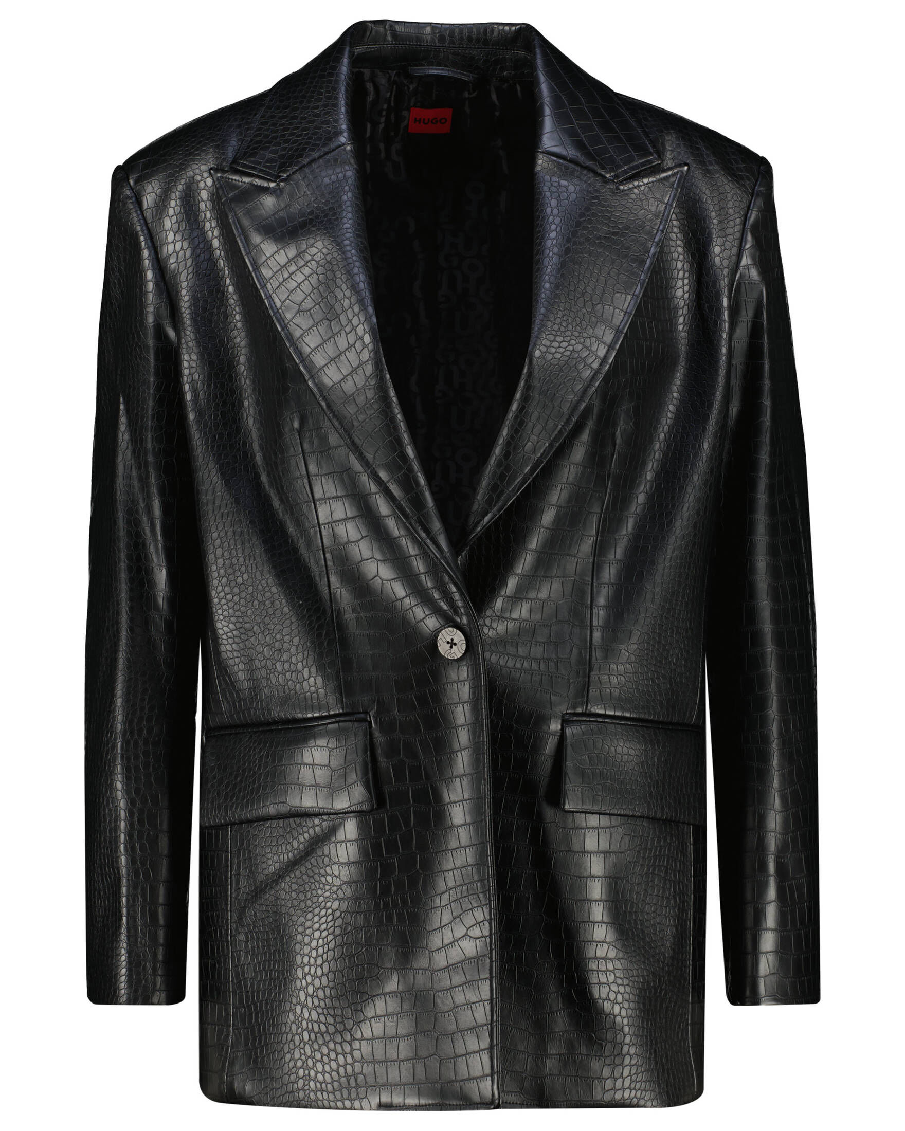 HUGO| Damen Kunstleder-Blazer AMASALA-1