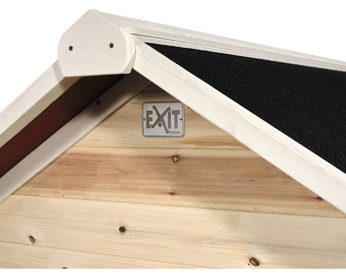 EXIT Loft 500 paalwoning, 328 x 185 x 255 cm, natuurlijk hout, met zandbak en glijbaan