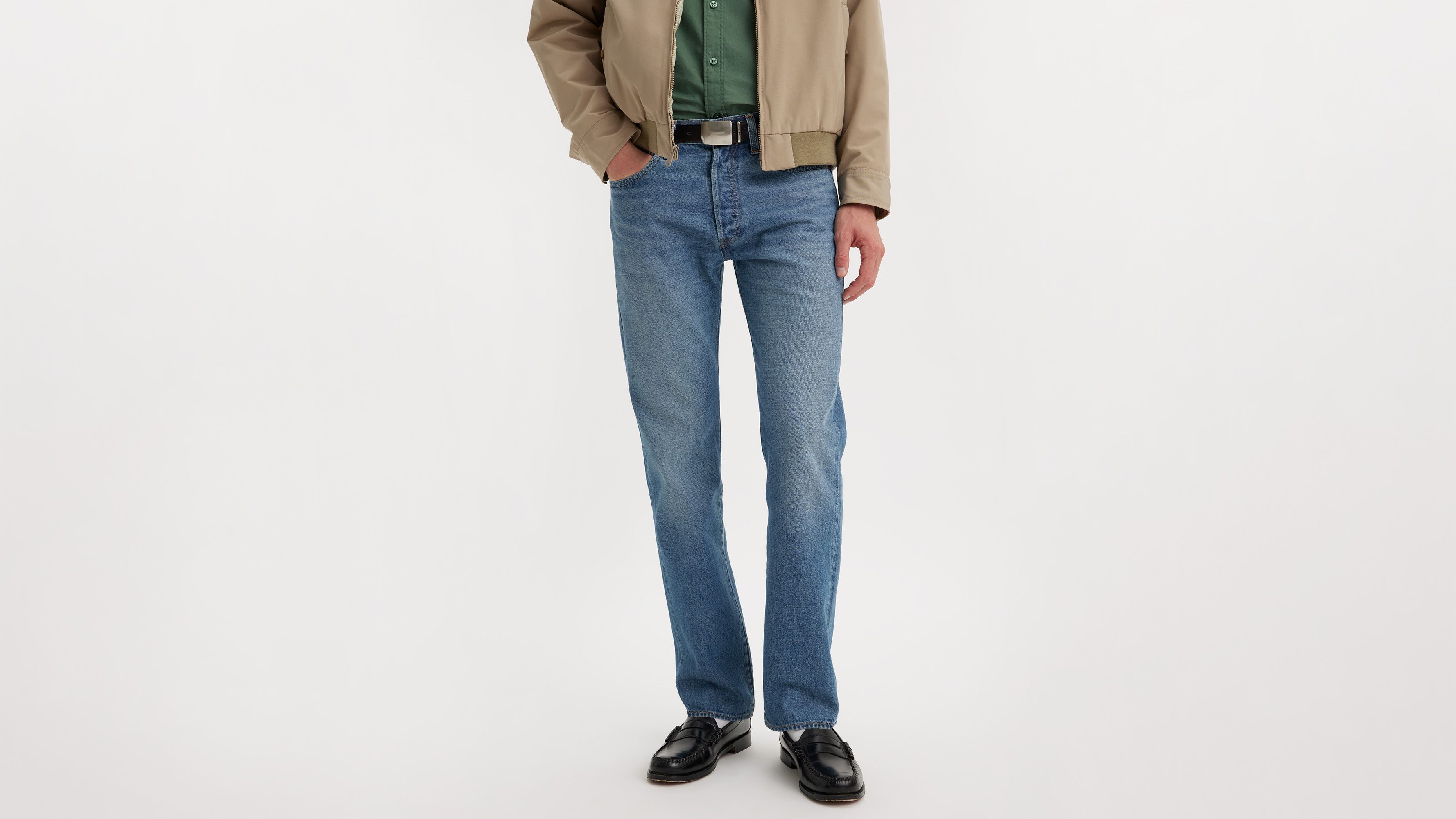 Levi's® jean 501® Original lisière selvedge - Glass Half Full Hemp Selvedge - Bleu