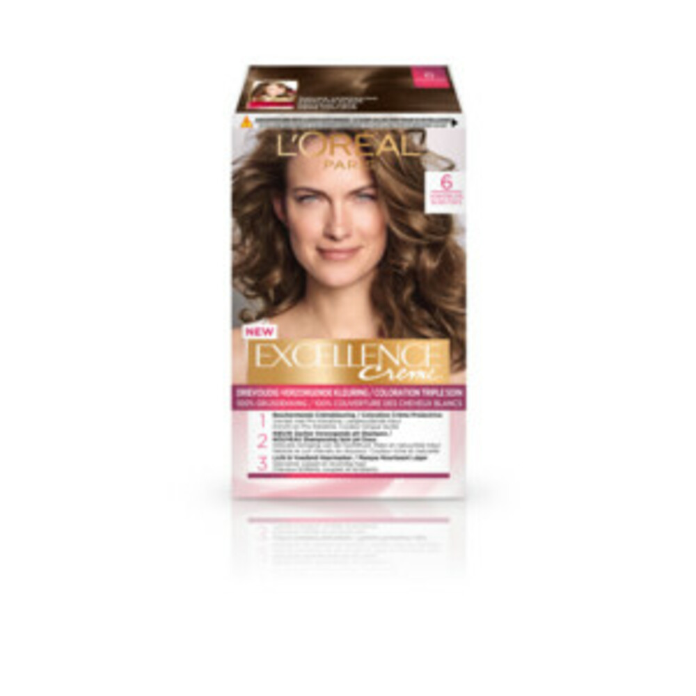 L'Oréal Excellence Creme 6 Donker Blond + Magic Retouch Uitgroeispray Donkerblond 75 ml Pakket